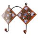 Brown Ceramic Floral Tile Hook Online